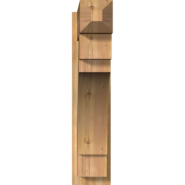 Merced Rough Sawn Craftsman Outlooker, Western Red Cedar, 8W X 32D X 36H